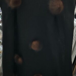 Black Angora Wool Scarf approximately 68inches with genuine Mink Balls